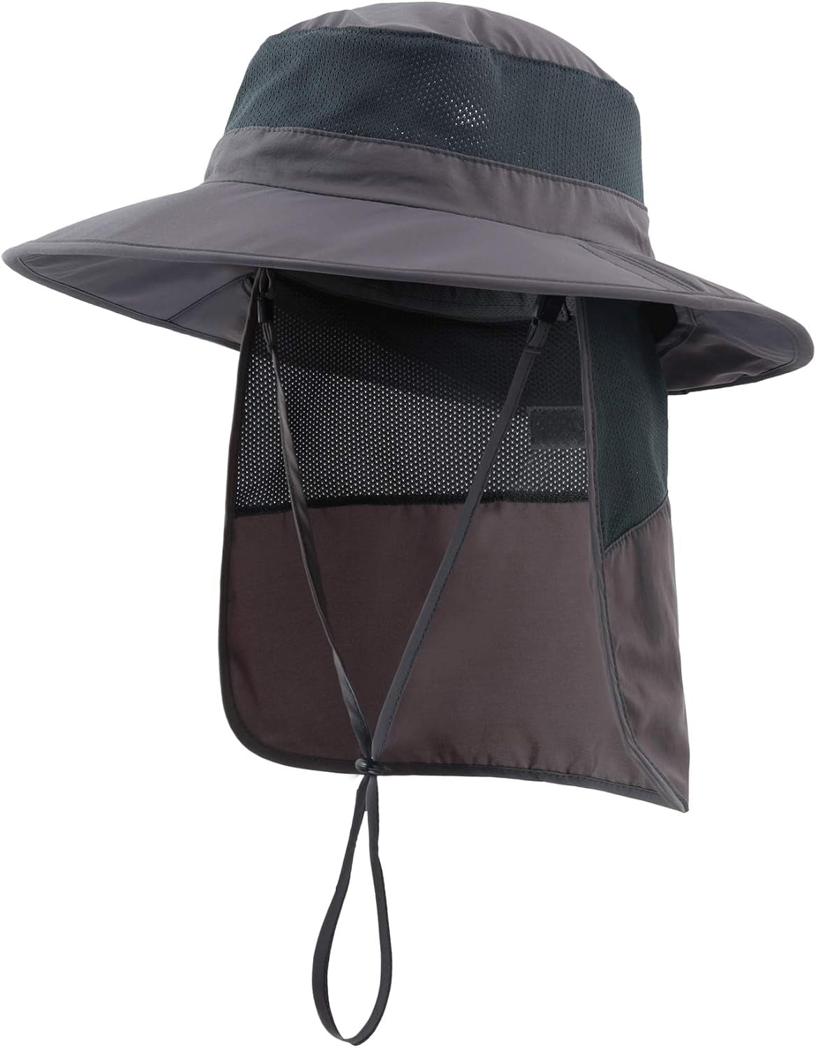 Outdoor UPF50+ Kids Sun Hat Wide Brim Fishing Hat with Neck Flap