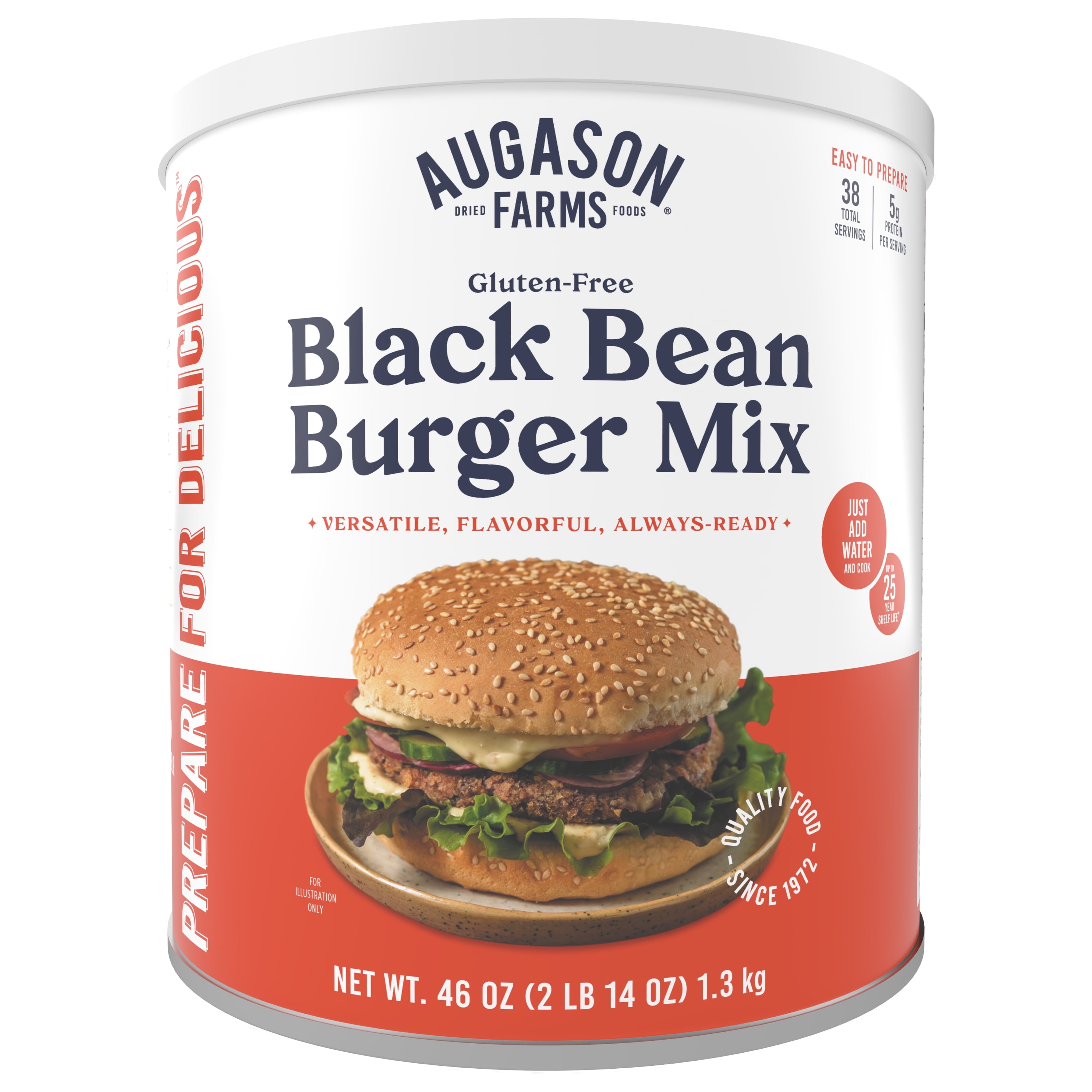 Gluten Free Black Bean Burger 2 Lbs 14 Oz No. 10 Can