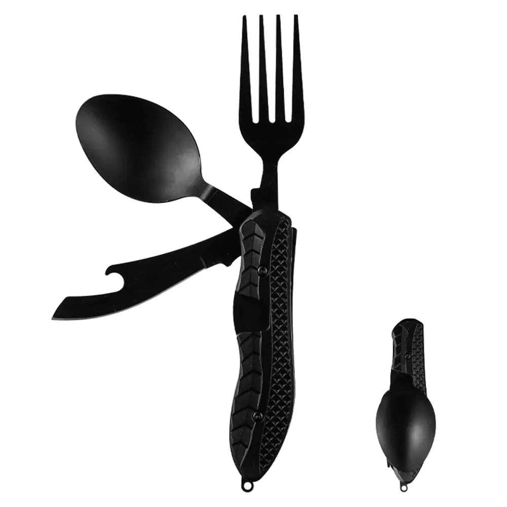 Multi-functional 4-in-1 Folding Cutlery Tool