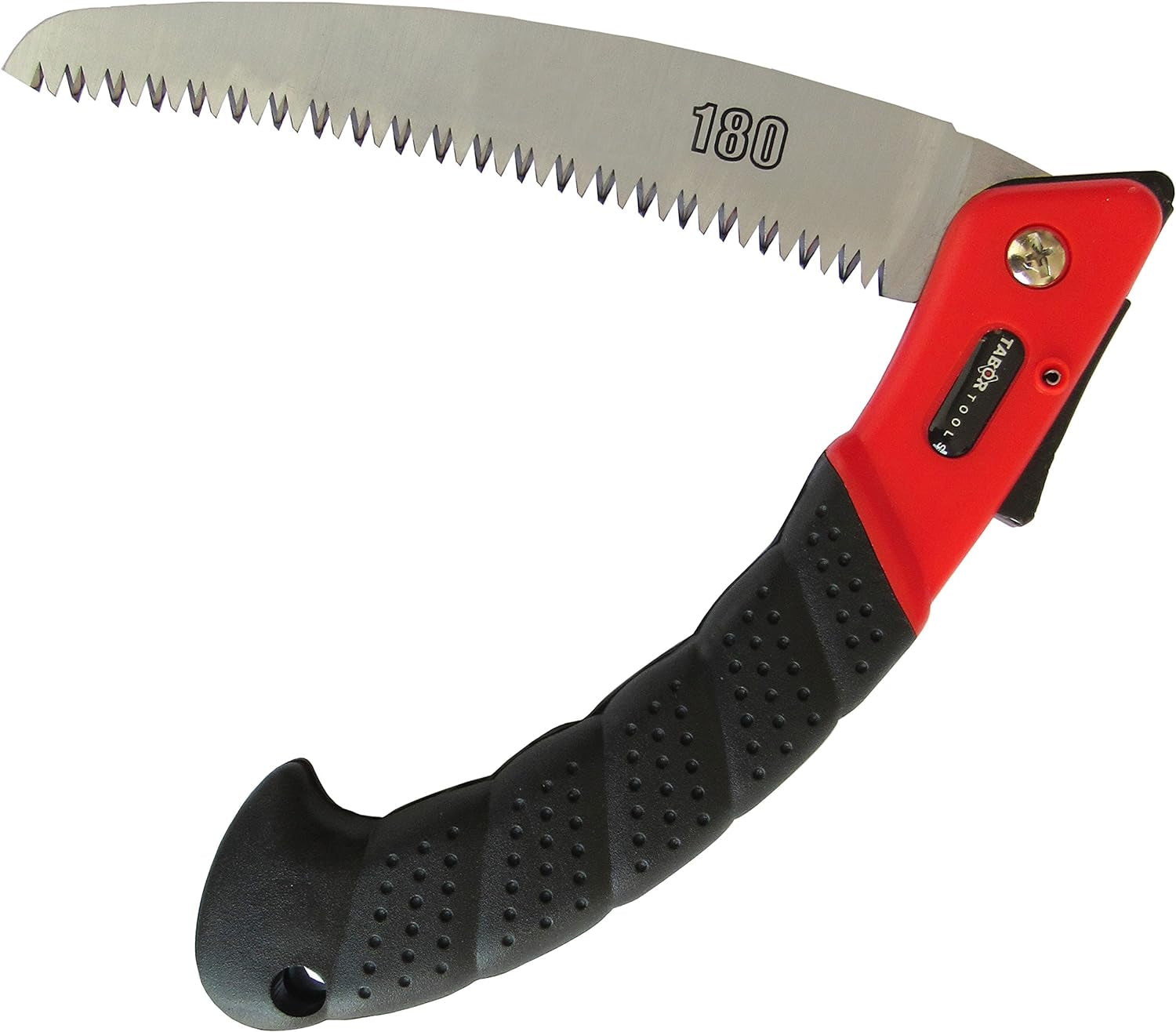 Folding Saw with 8 Inch Curved Blade and Rugged Grip Handle, Hand Saw for Pruning Trees, Trimming Branches, Camping, Clearing Forest Trails. TTS25A. (Curved Blade 8 Inch)