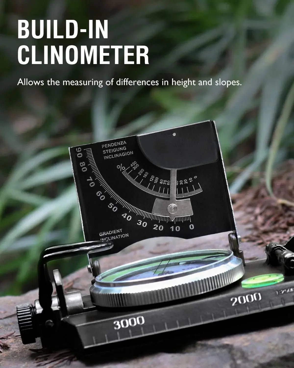 Military Aiming Compass with Clinometer